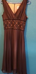 D.J. Summers gold and black lace dress